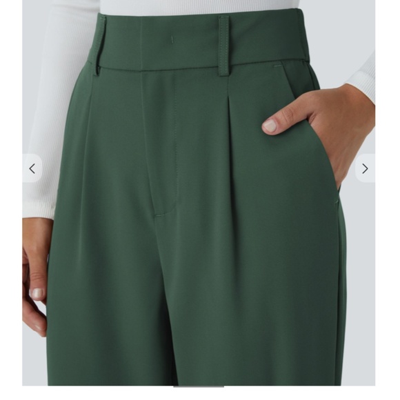 NWT Halara High Waisted Pocket Solid Work Tapered Pants - Picture 3 of 7